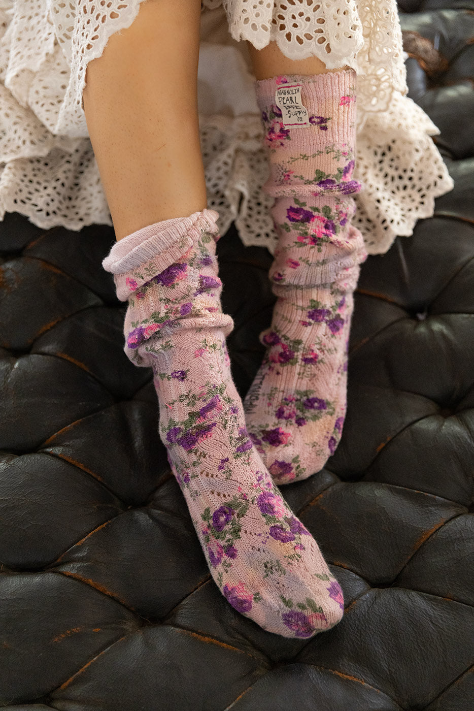 Floral OTK Socks