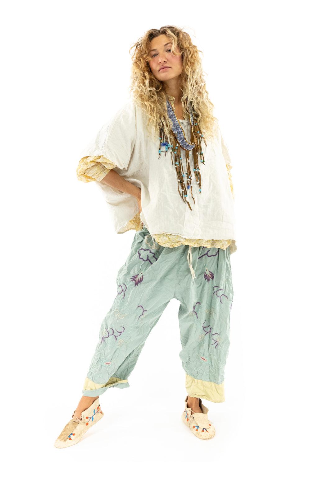 Embroidered Alyce Dragon Pants - Magnolia Pearl Clothing