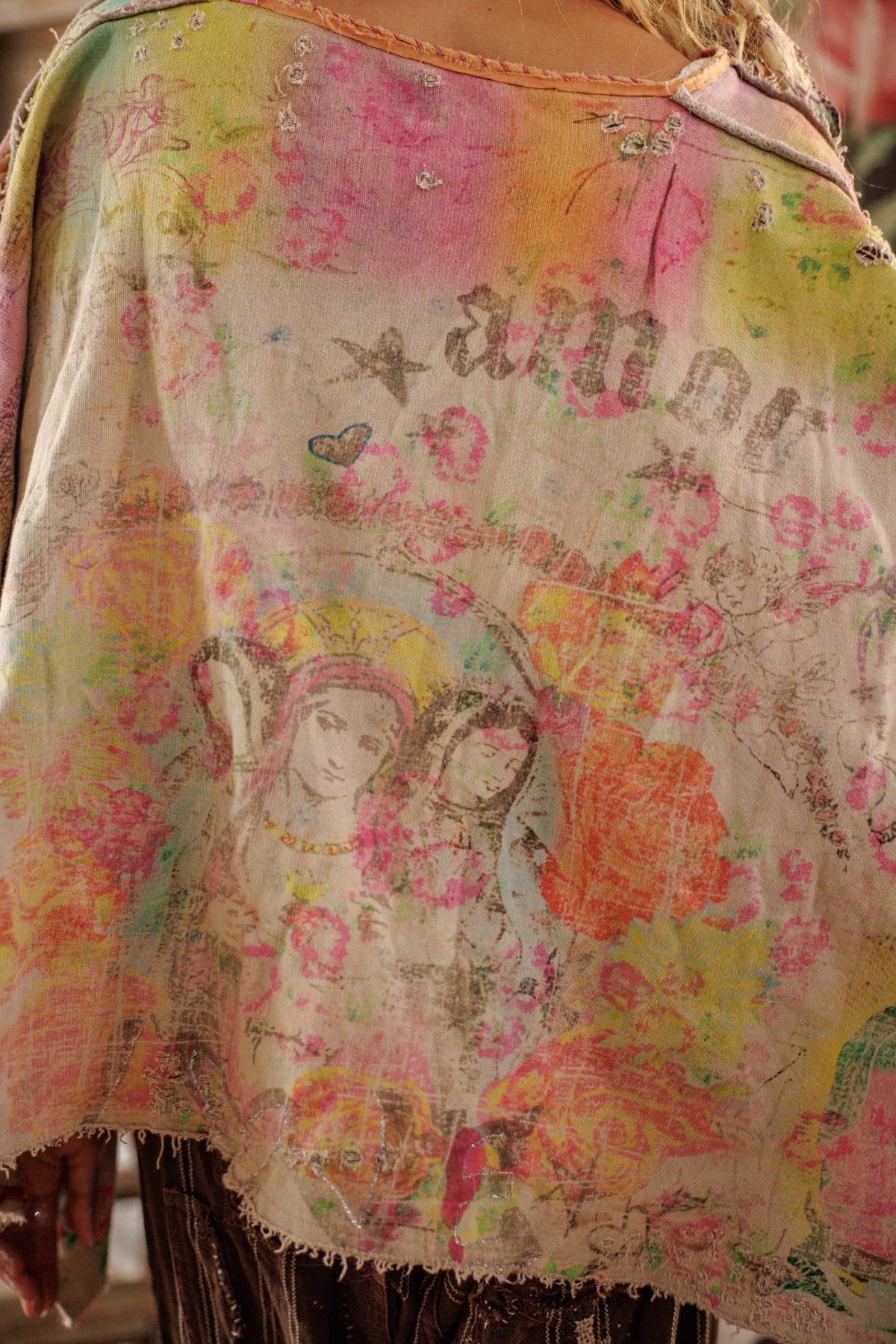 Damen Mary Poncho Gealtert 