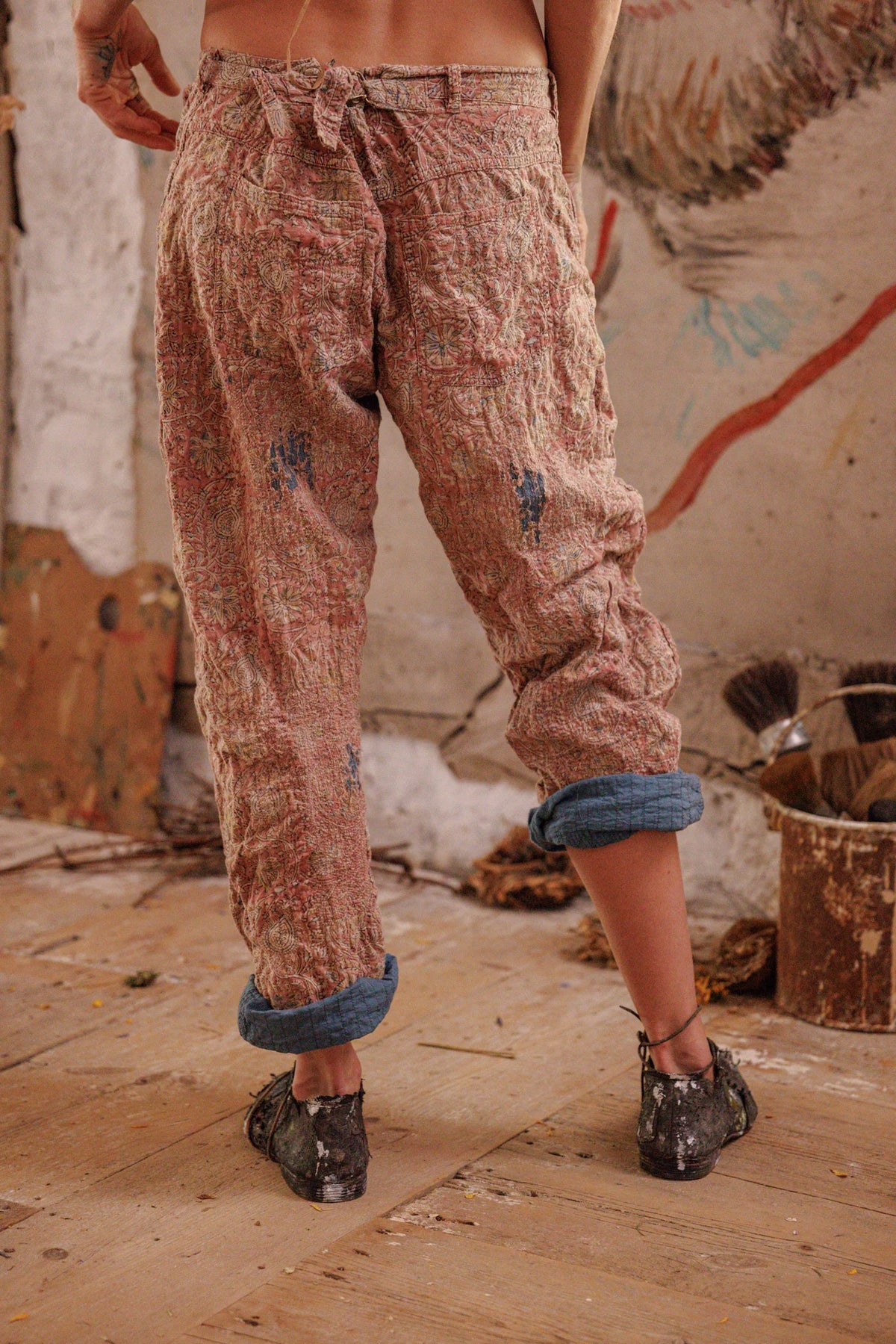 Quilted Blockprint Roe Pants