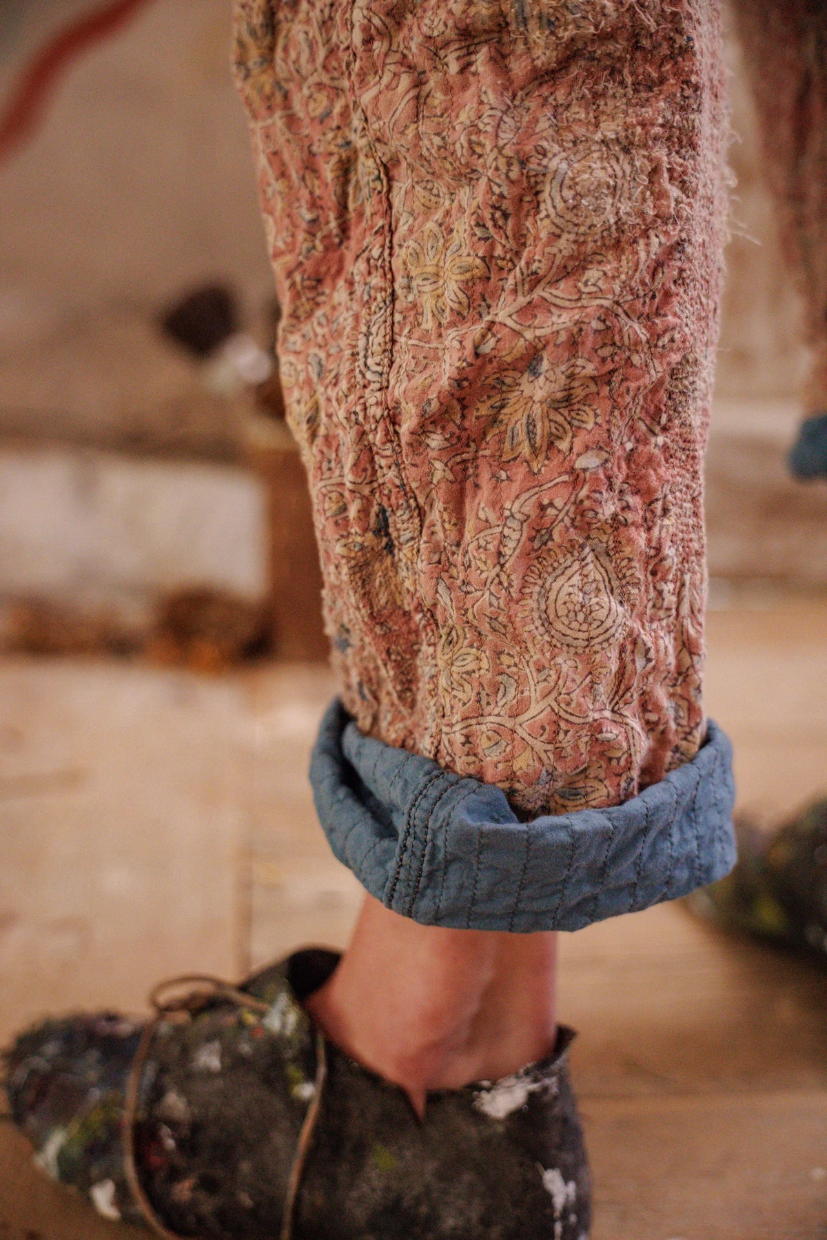Quilted Blockprint Roe Pants