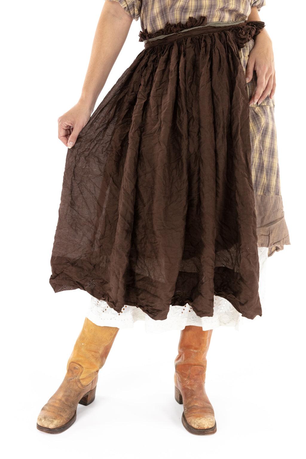 Nathalia Ruffled Wrap Skirt Apron - Magnolia Pearl Clothing