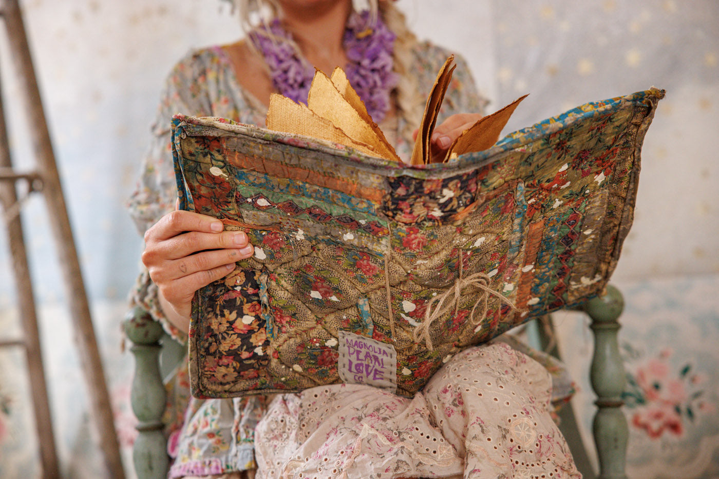 Quilted Patchwork Notebook – Magnolia Pearl Clothing