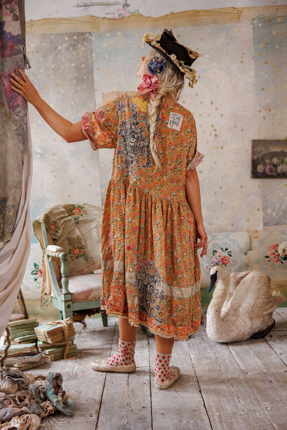 Floral Appliqué Taigi Dress – Magnolia Pearl Clothing