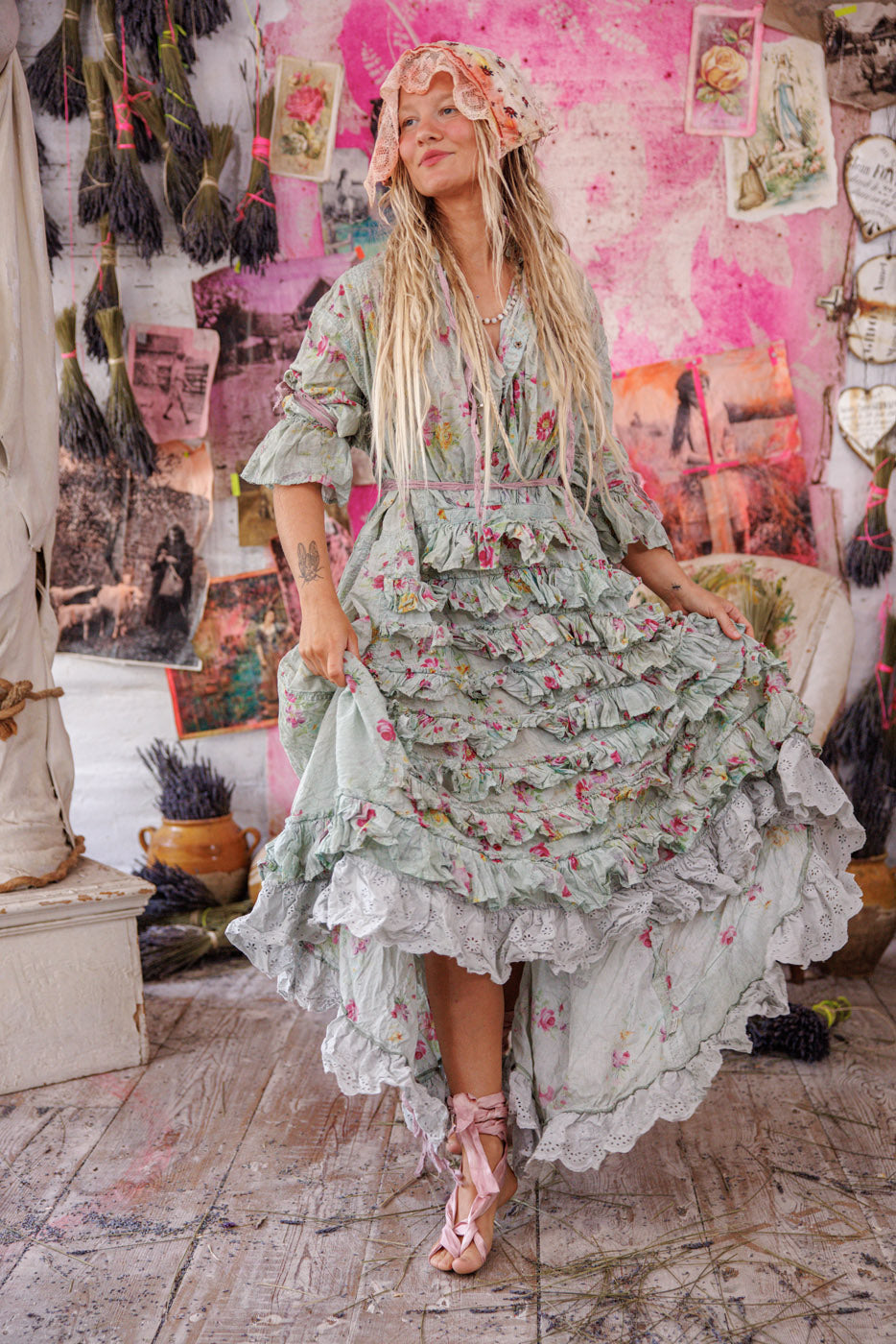 Amadeus Ruffle Gown Magnolia Pearl Clothing