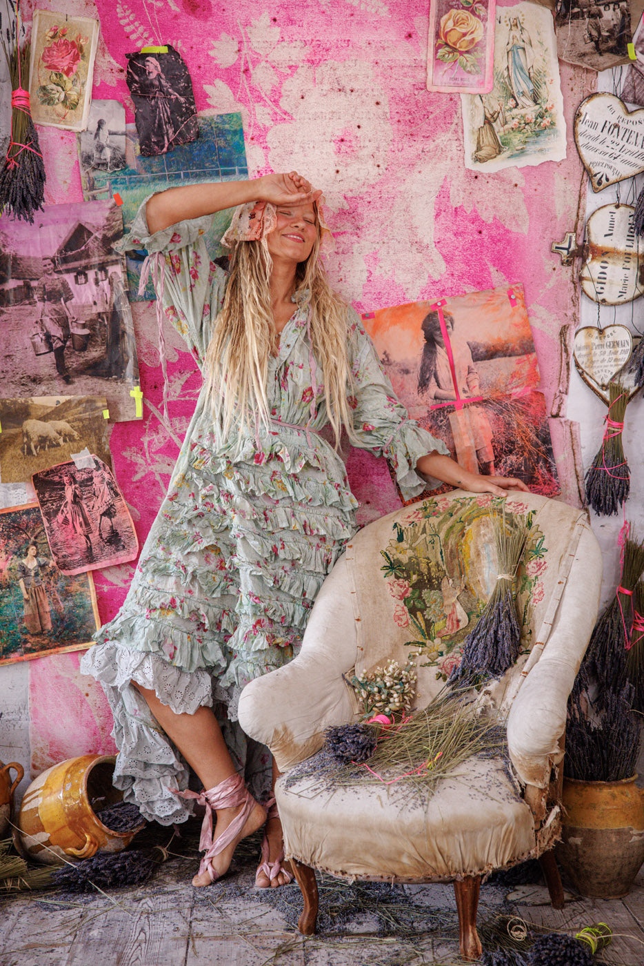 Amadeus Ruffle Gown Magnolia Pearl Clothing