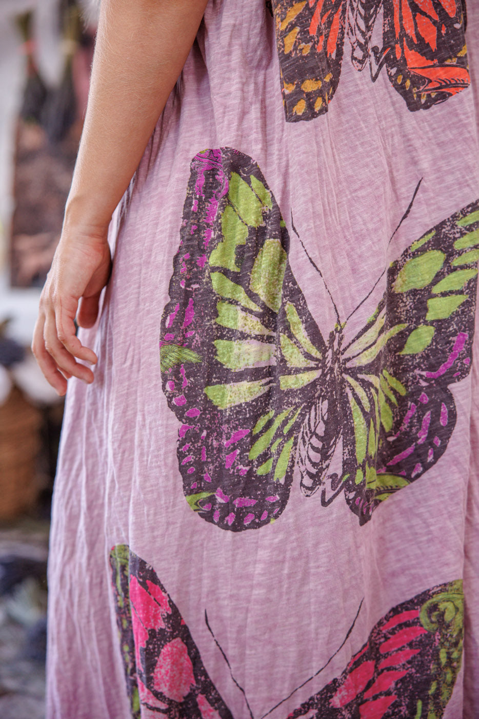 butterfly on dress Butterfly Travelers Tee Dress – Magnolia Pearl Clothing