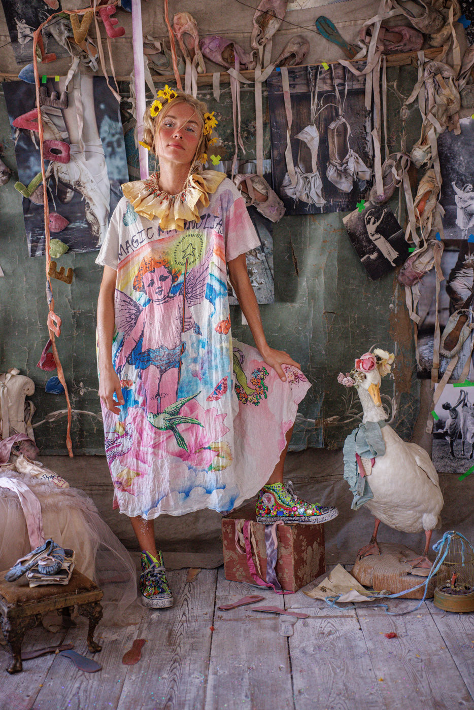 Магически Магнолии T Рокля Лунна светлина 