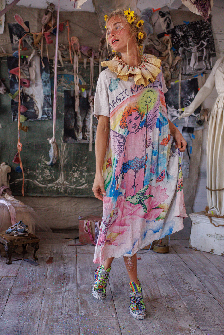 Магически Магнолии T Рокля Лунна светлина 