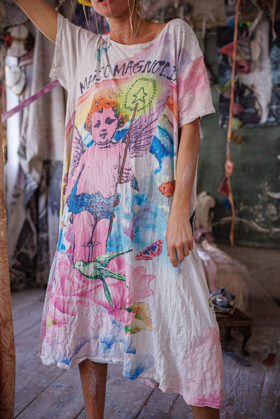 Магически Магнолии T Рокля Лунна светлина 