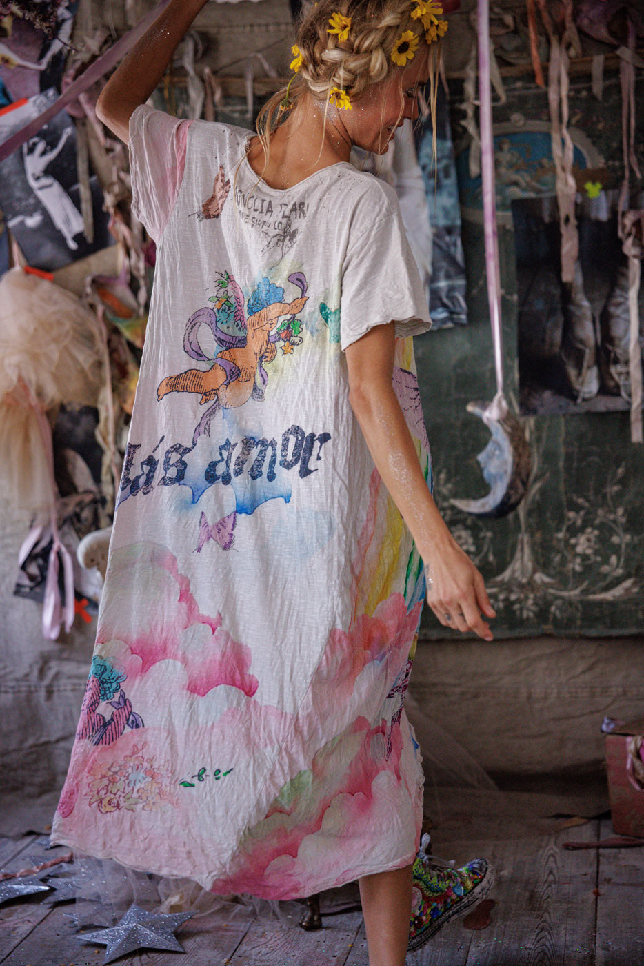 Магически Магнолии T Рокля Лунна светлина 