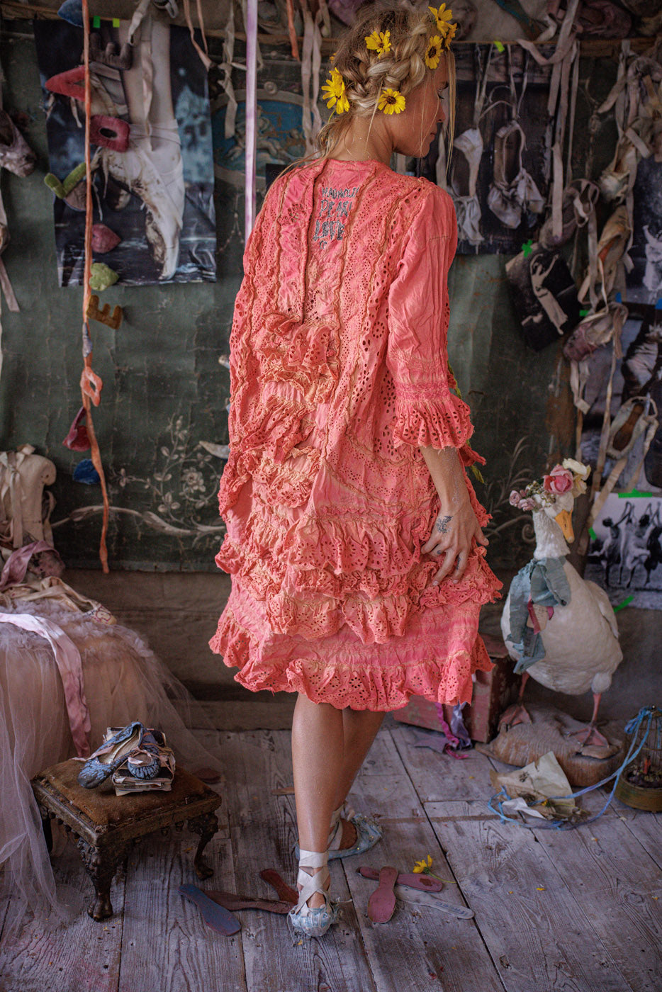 Eyelet Carmen Ruffle Dress – Magnolia Pearl Clothing