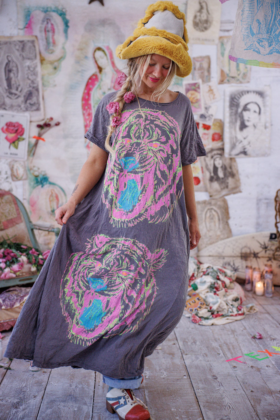 Tiger Cry Tee Dress Magnolia Pearl Clothing Tiger Cry Tee Dress Magnolia Pearl Clothing