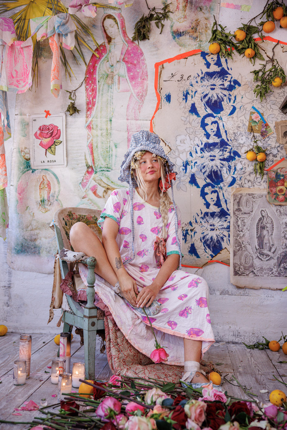 Truskawkowa sukienka T Neon Drip Berry 