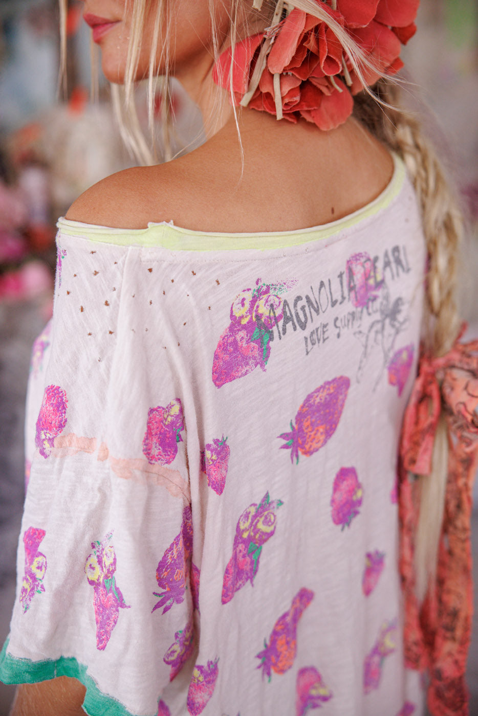 Truskawkowa sukienka T Neon Drip Berry 