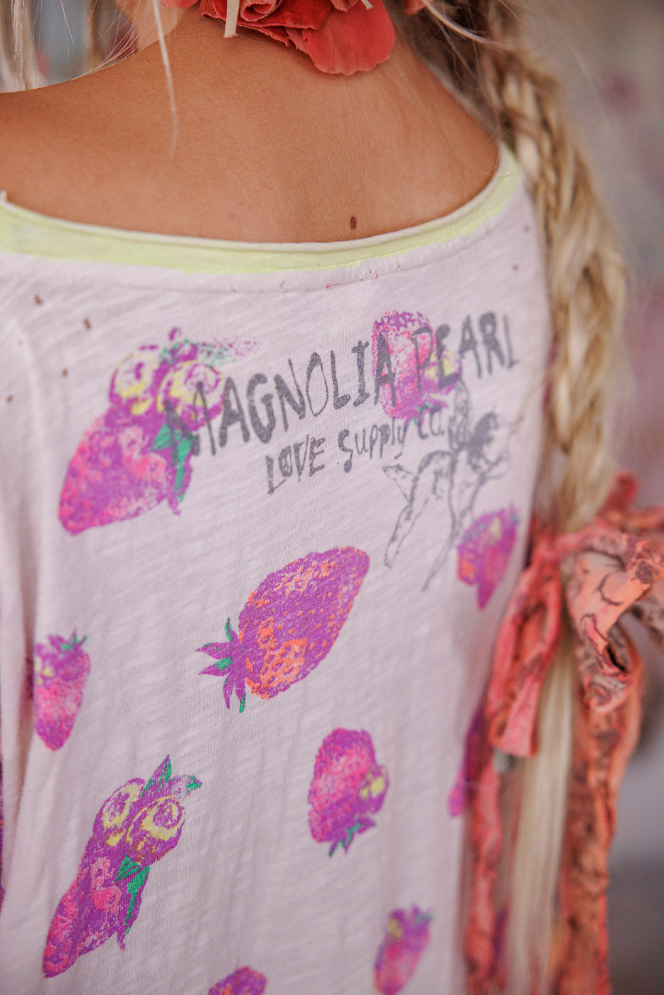 Truskawkowa sukienka T Neon Drip Berry 