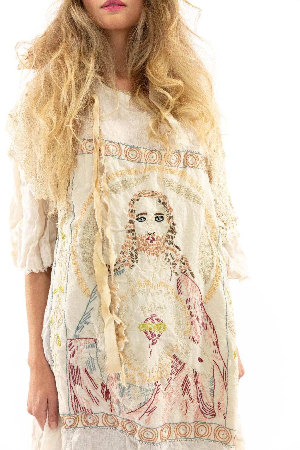 Embroidered Junipero Jesus Dress - Magnolia Pearl Clothing