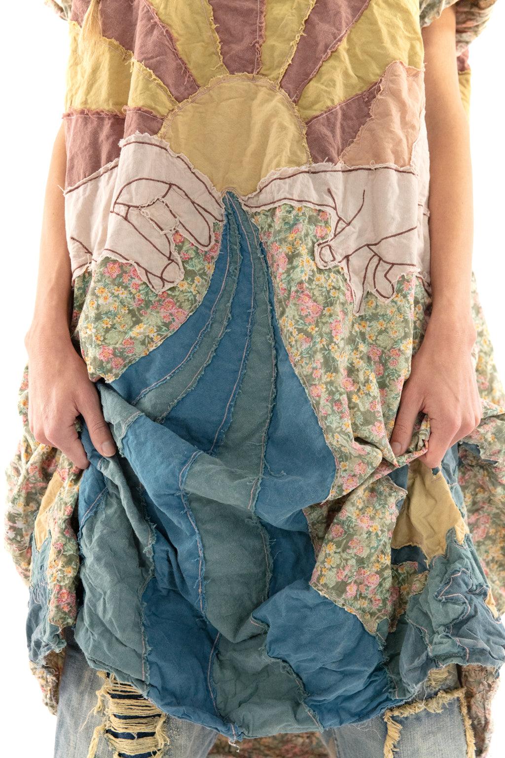 Appliqué Artist Smock Dress - Magnolia Pearl Clothing