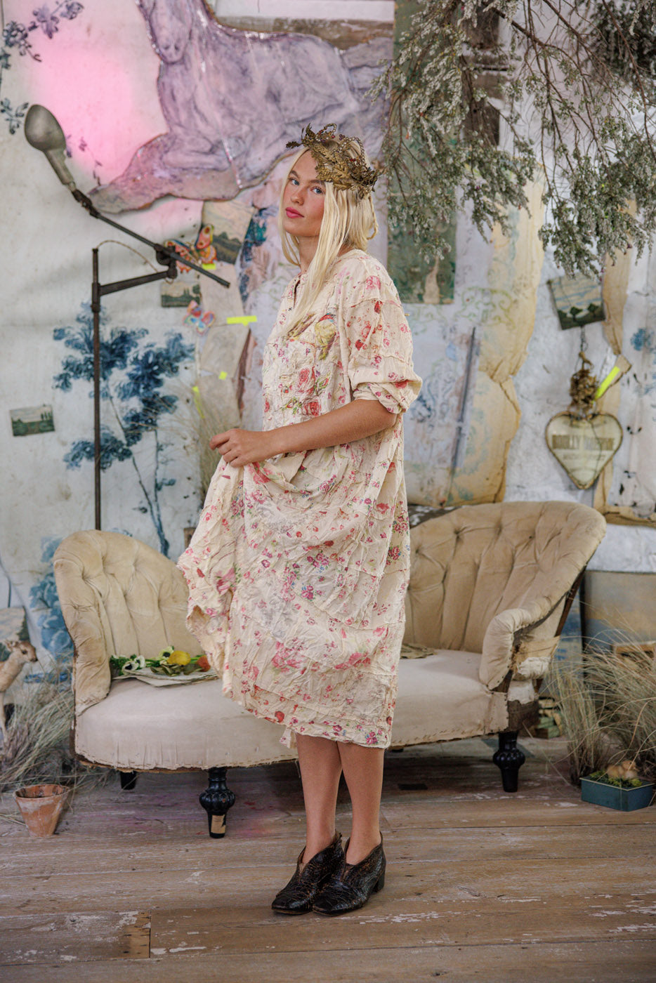 Floral Patchwork Prairie Dress – Magnolia Pearl Clothing