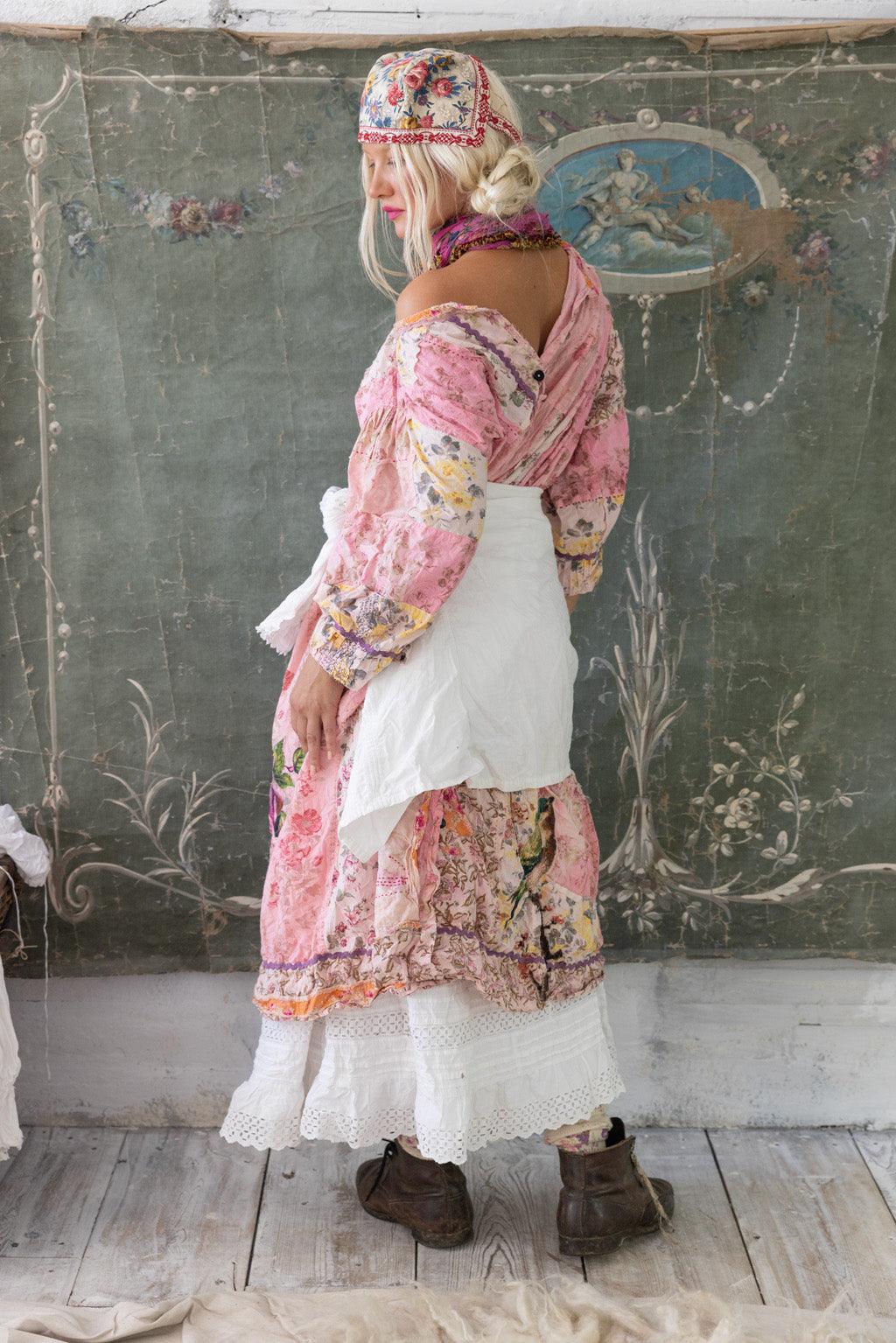 Patchwork Kashmiri Pink Dress - Magnolia Pearl Clothing