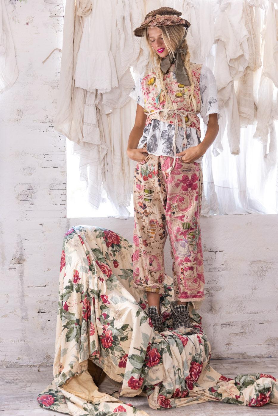 タグ付き未使用 Rosymonster flower quilting vest Appliqué Nikha Vest – Magnolia Pearl Clothing