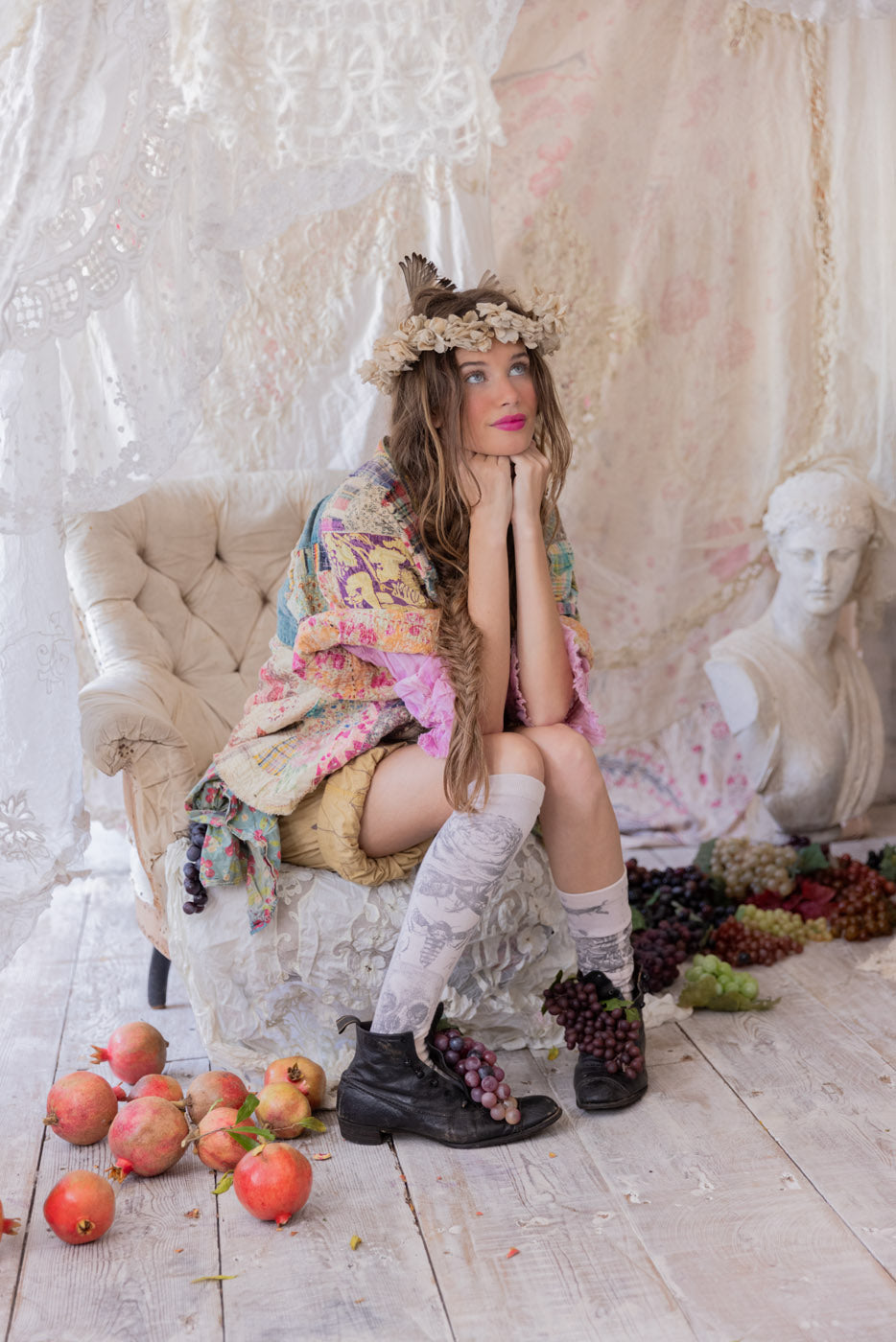 Patchwork Dekker Kimono Magnolia Pearl Clothing