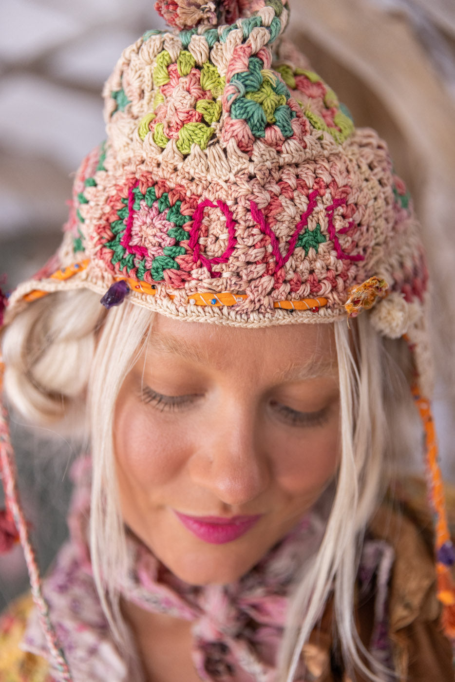 Custom Quiltwork Hat Quiltwork Brux Trapper Hat – Magnolia Pearl Clothing main image 2