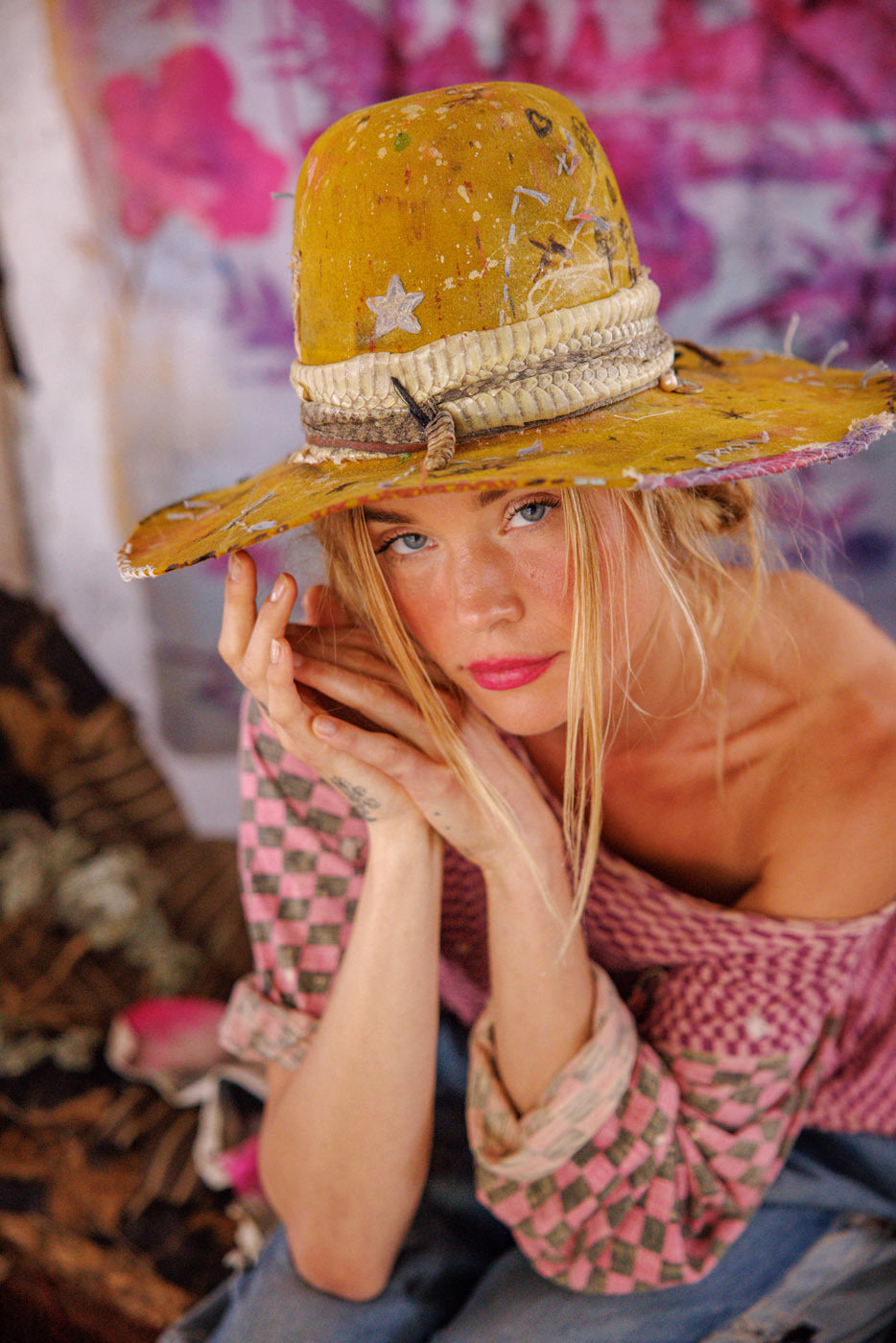 Artist Open Crown Hat Magnolia Pearl Clothing