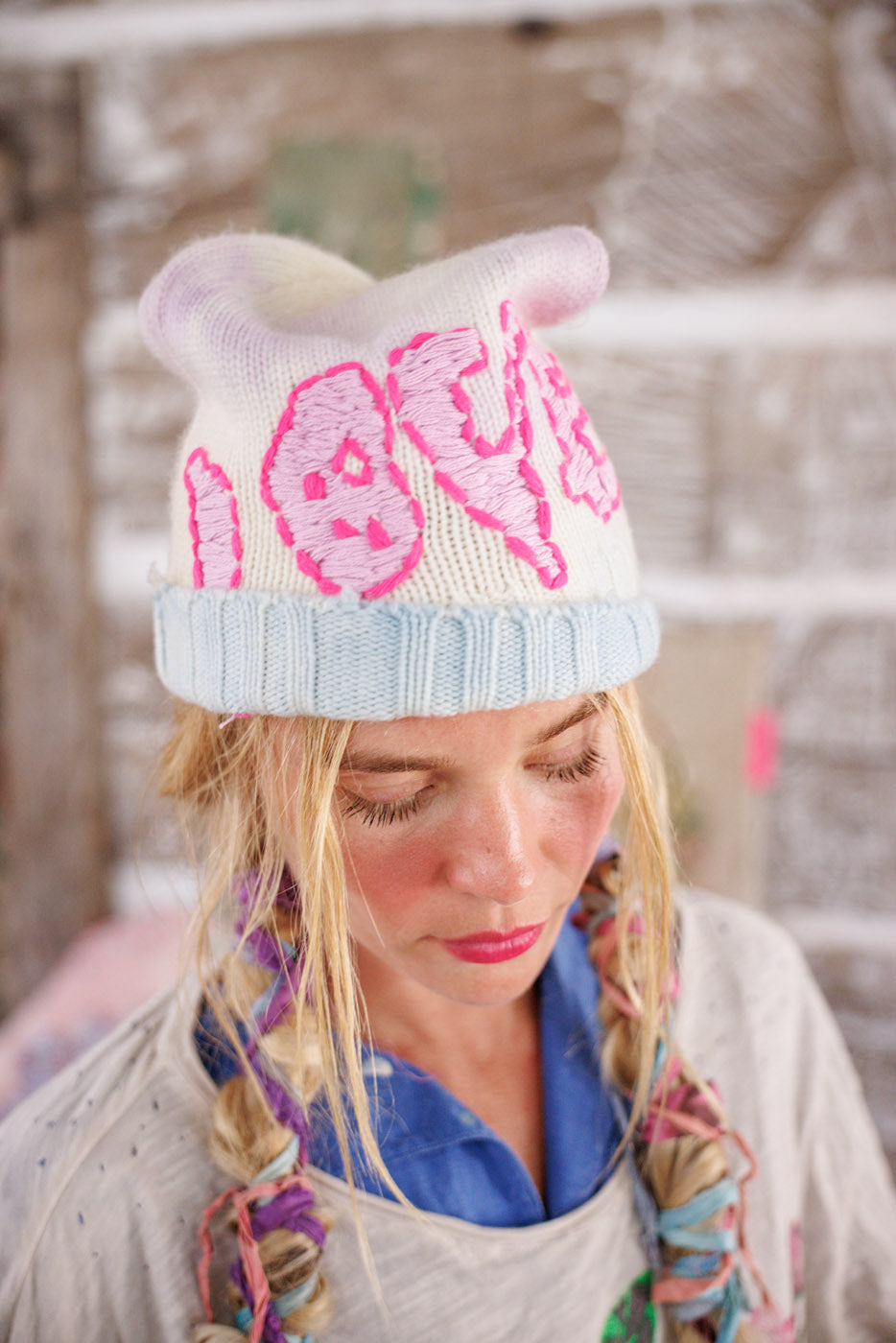 Embroidered Love Beanie – Magnolia Pearl Clothing