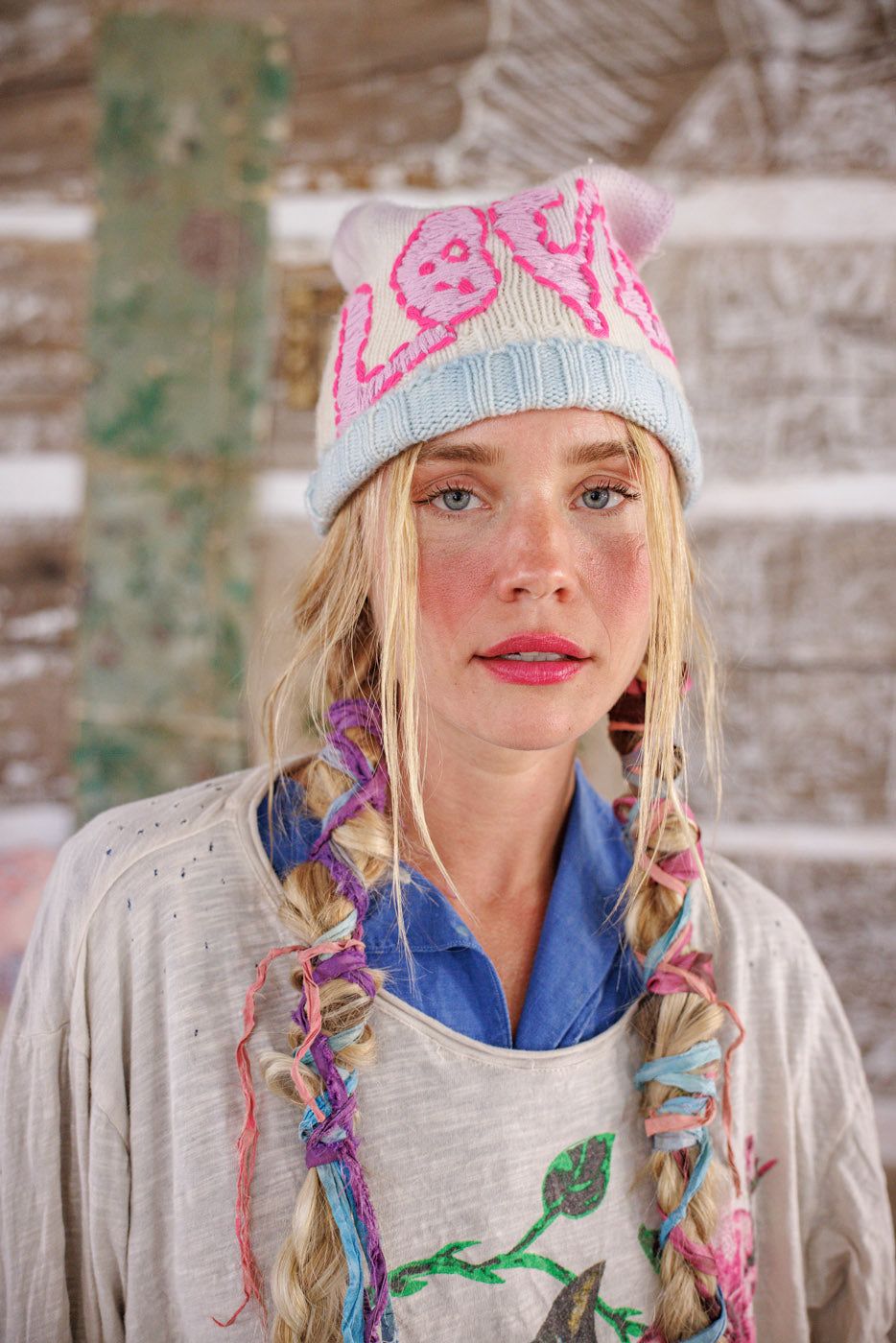 Embroidered Love Beanie – Magnolia Pearl Clothing