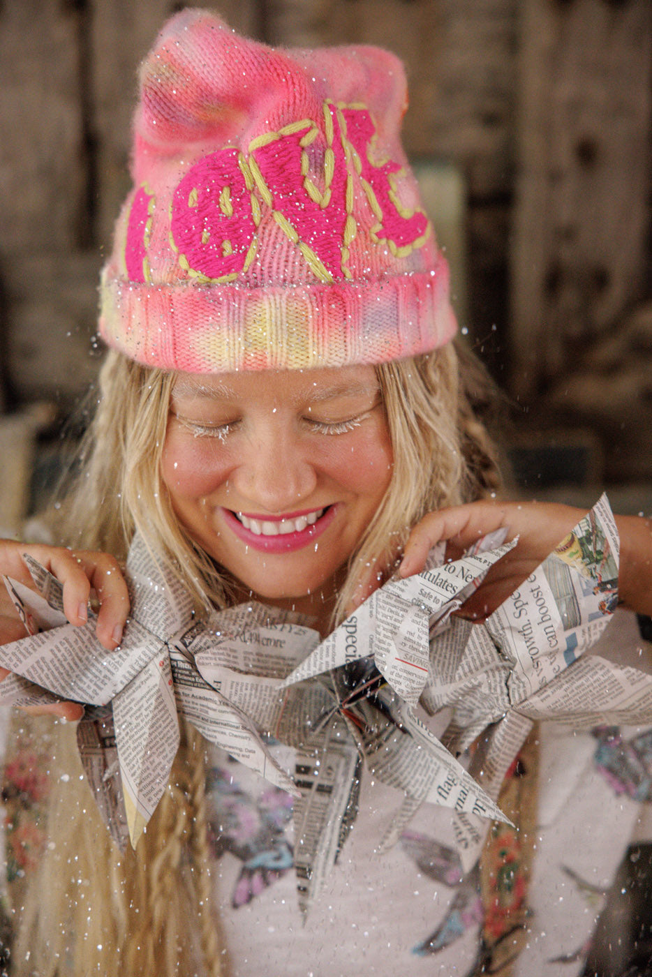 ERL グラデーション　ビーニー　ピンク ERL グラデーション ビーニー ピンク ERL グラデーション ビーニー