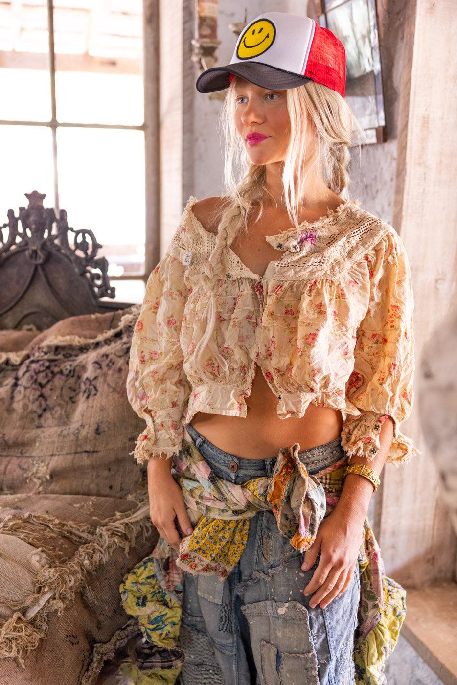 Crochet Yoke Keira Blouse Magnolia Pearl Clothing