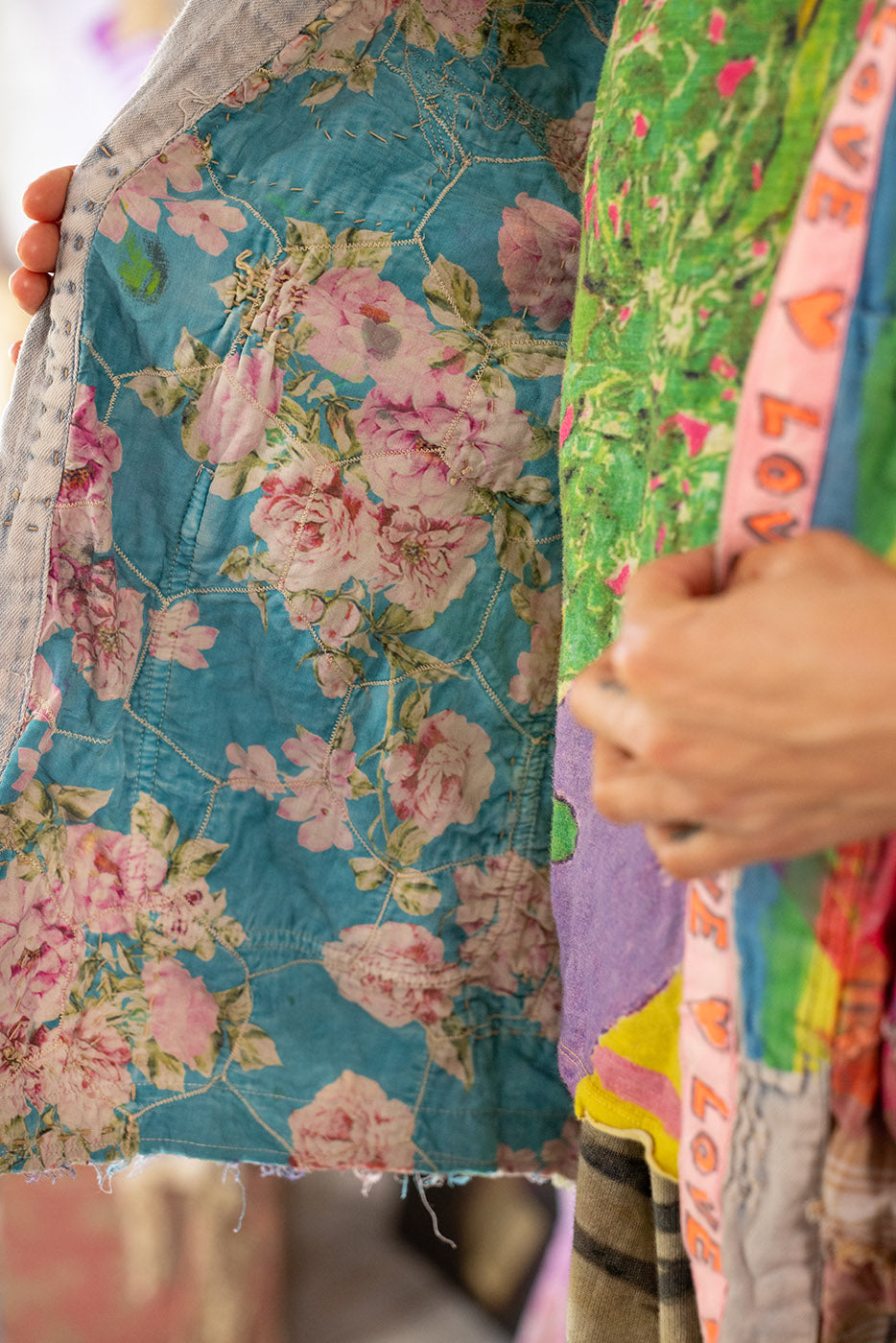 YD Patchwork Roamers Kimono Magnolia Pearl Clothing