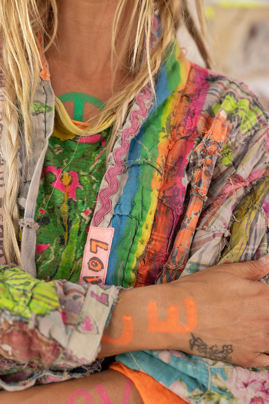 YD Patchwork Roamers Kimono Magnolia Pearl Clothing