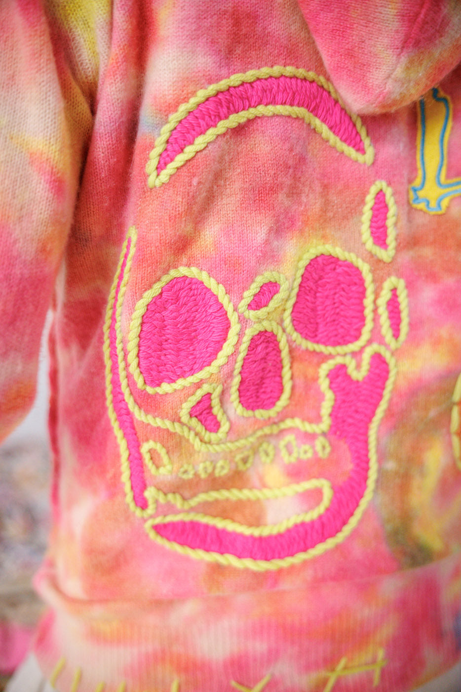 Embroidered Zip Hoodie Magnolia Pearl Clothing