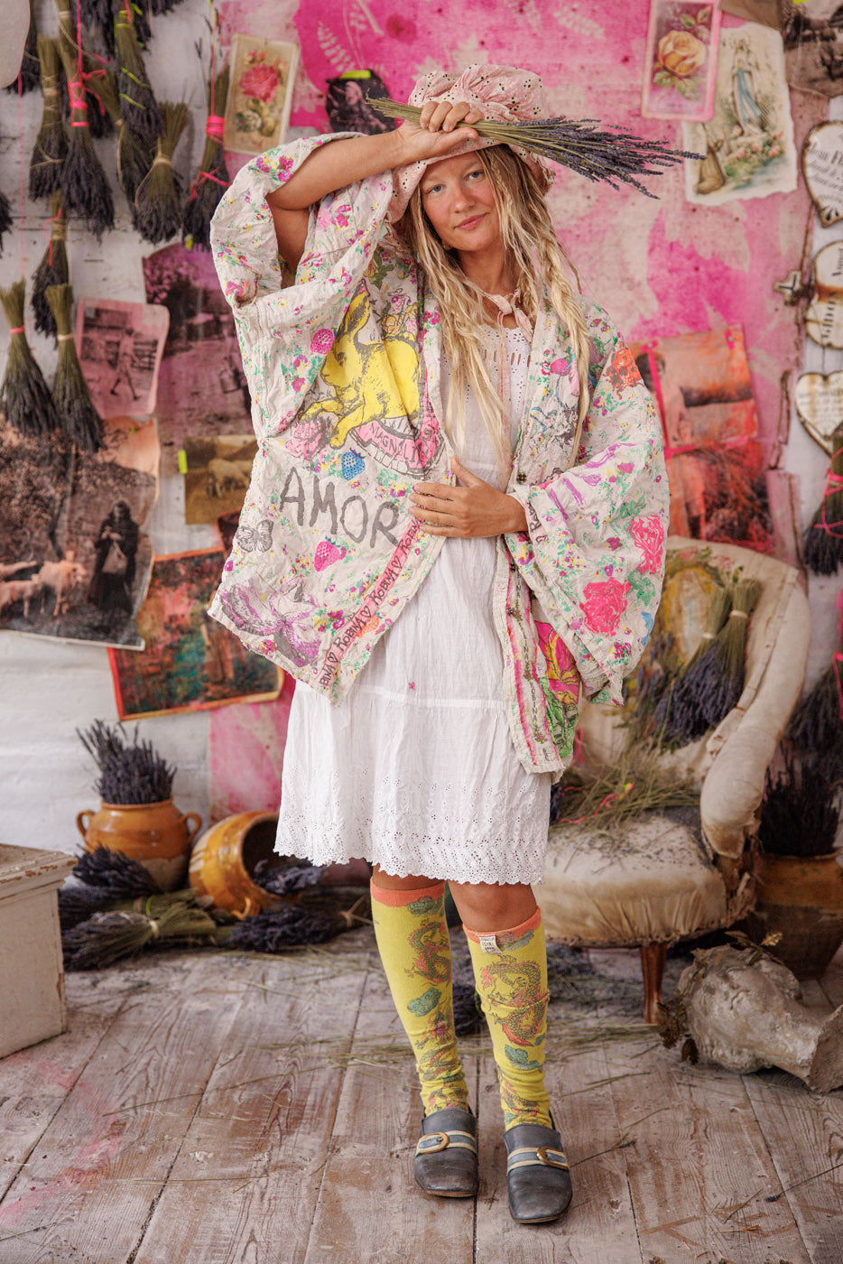 Quilted Daigo Kimono Magnolia Pearl Clothing