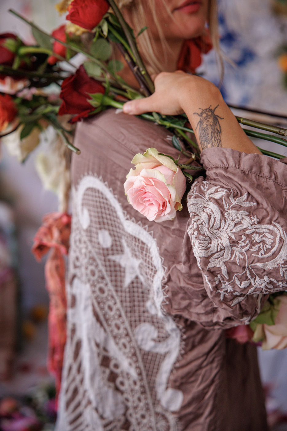 Appliqué Blessed Kimono