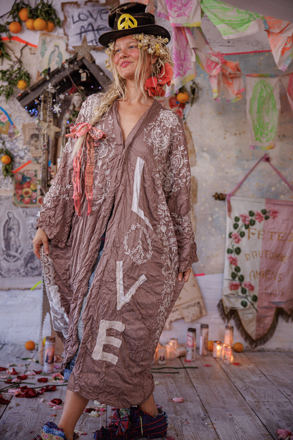 Appliqué Blessed Kimono