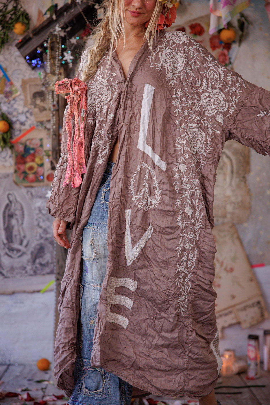 Appliqué Blessed Kimono