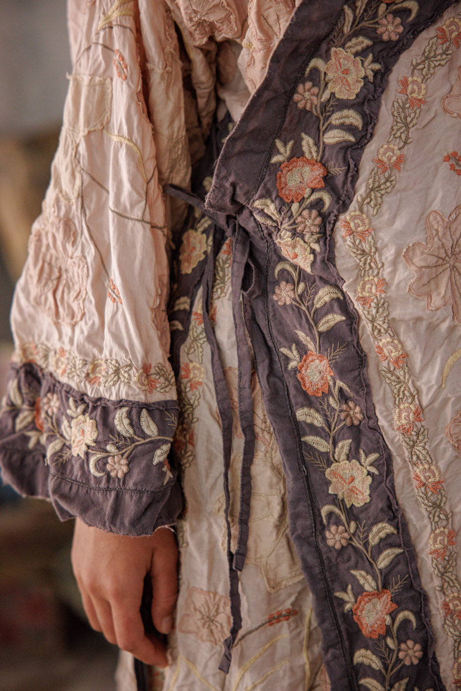 Magnolia Pearl artisan jacket with vintage-inspired floral embroidery and whimsical design