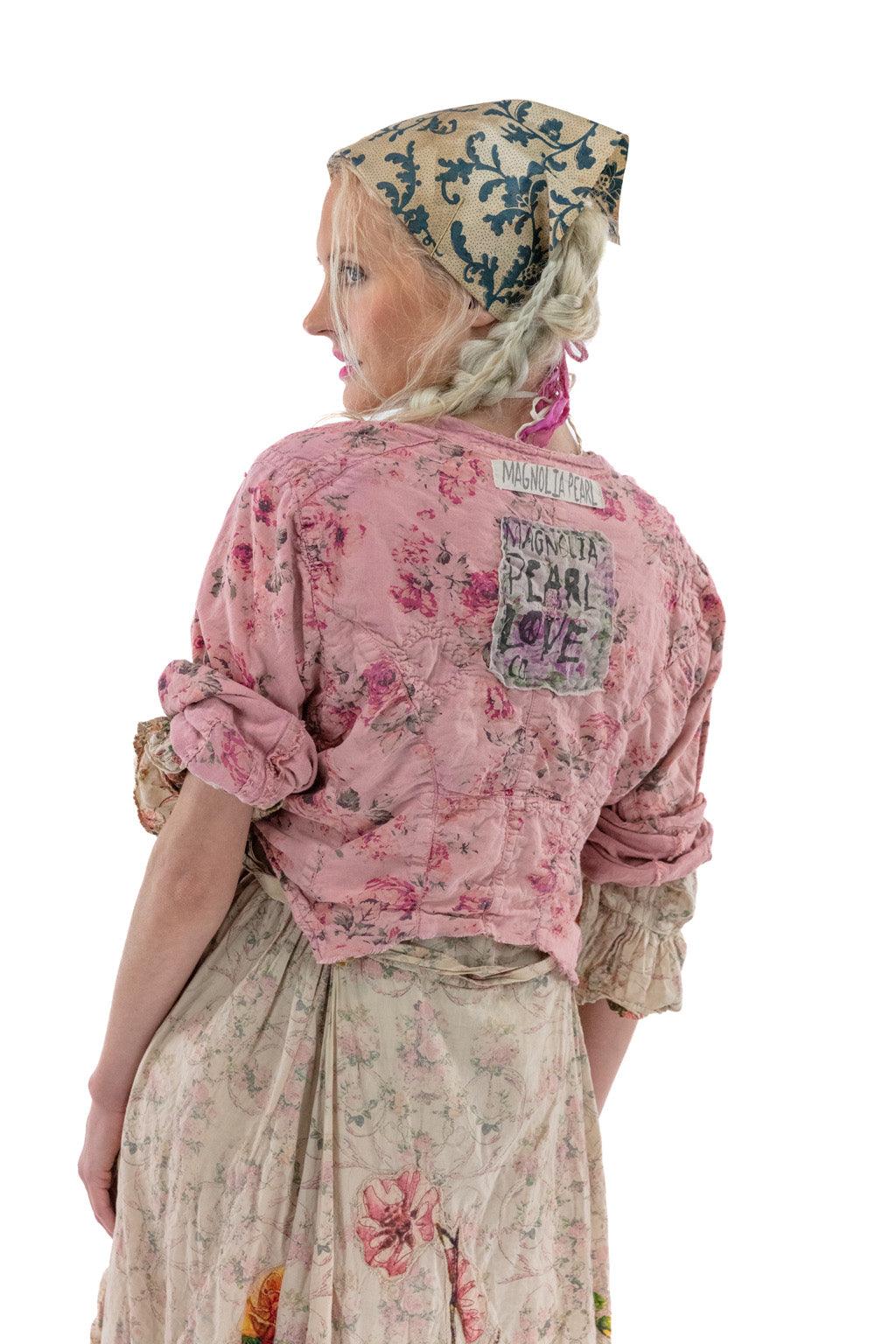 Floral Odetta Cropped Jacket - Magnolia Pearl Clothing
