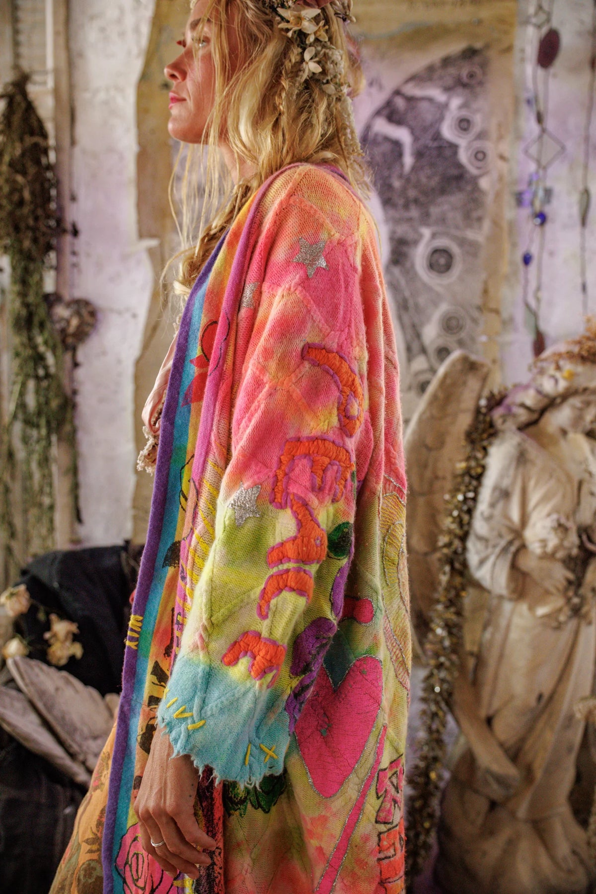 Cable Knit Madonna Kimono