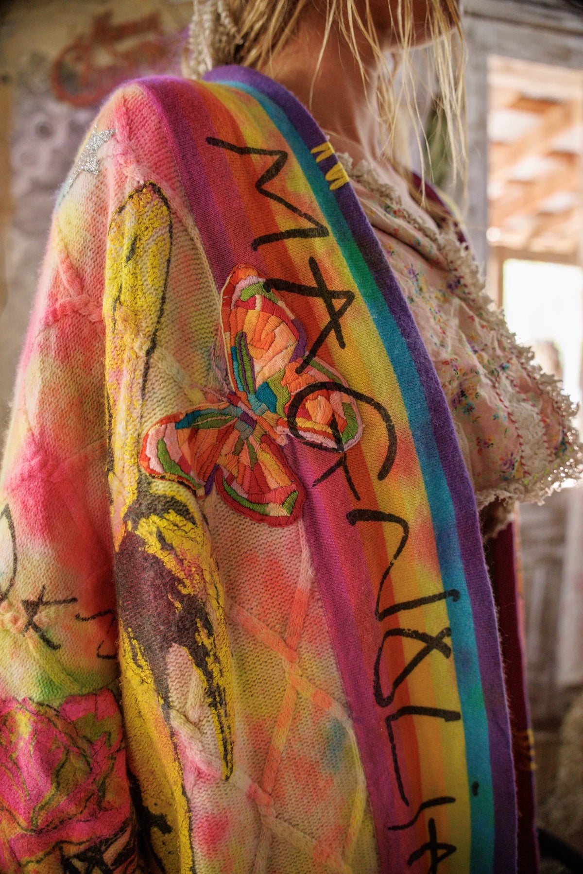 Cable Knit Madonna Kimono