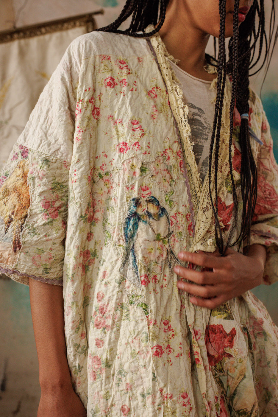 Floral Patchwork Vijji Kimono