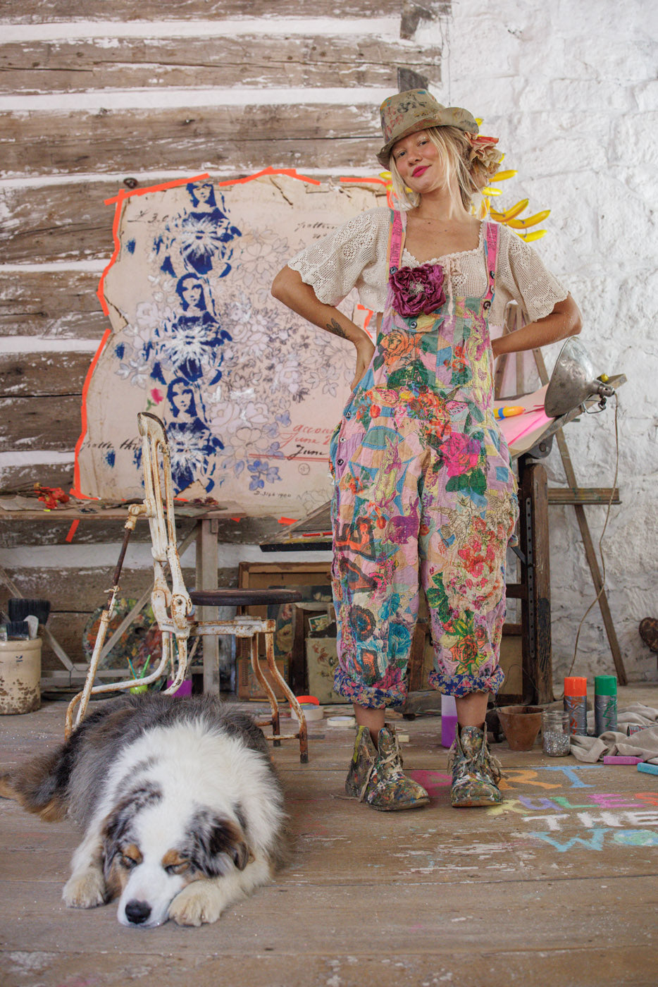 Graphic Love Overalls