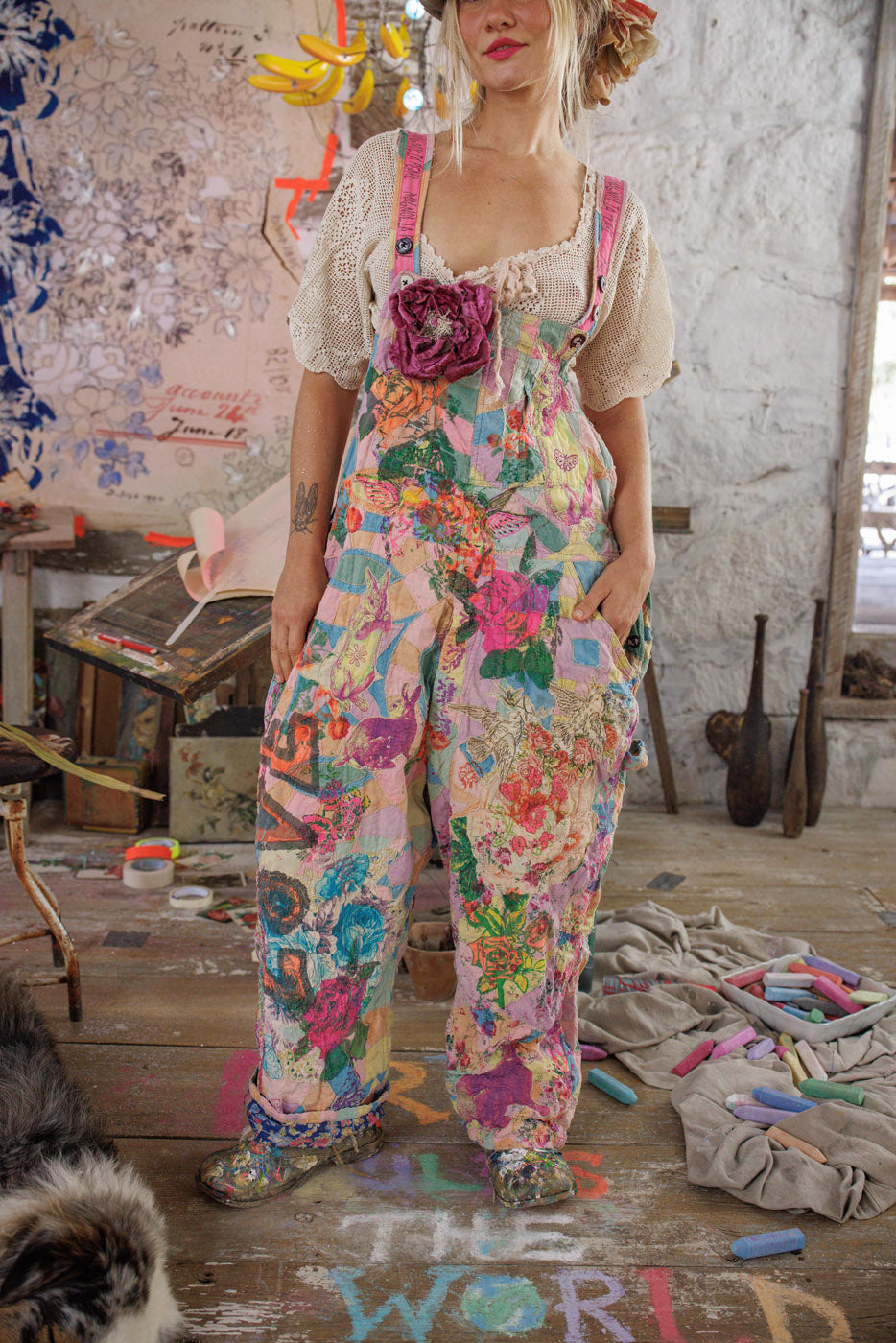 Graphic Love Overalls