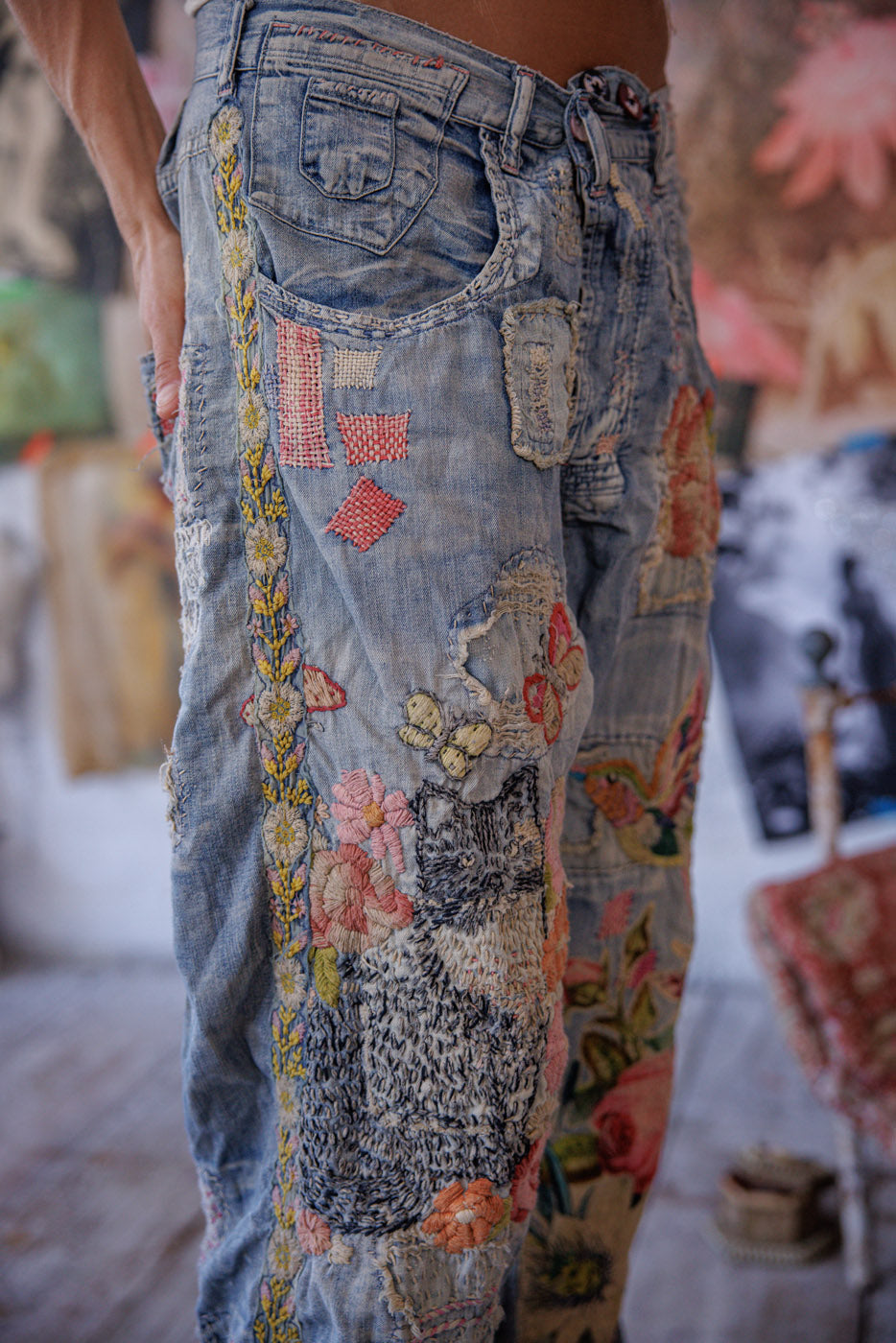 Embroidered Toby Miner Denims