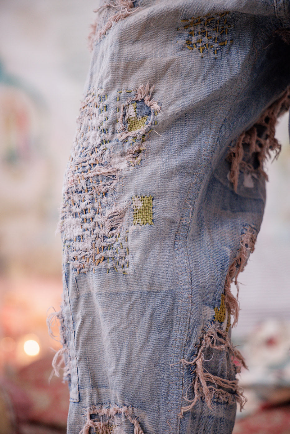 Jean Réparateur Magnolia Pearl - Coupe Boyfriend, Taille Unique, Denim Coton Perlé