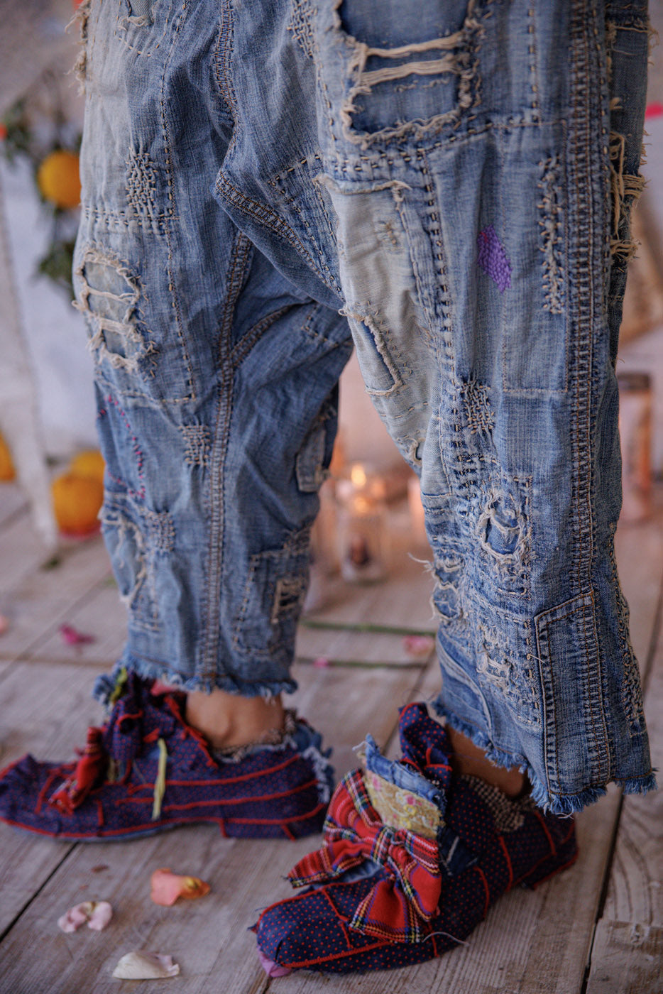 Mon Cheri prancūziško kirpimo džinsai išblukusios indigo spalvos 