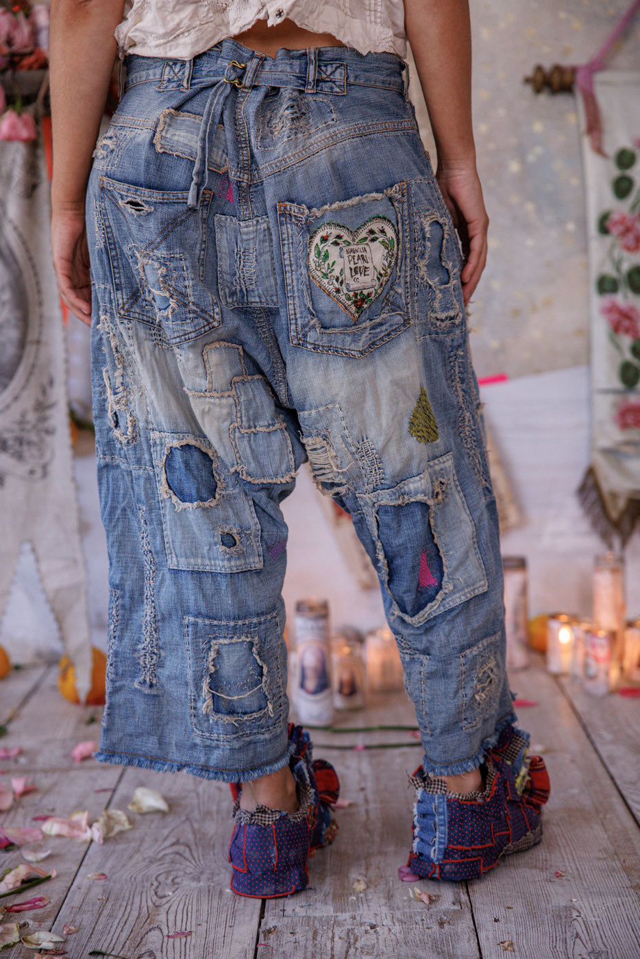 Mon Cheri prancūziško kirpimo džinsai išblukusios indigo spalvos 